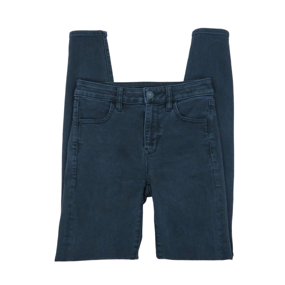 AMERICAN EAGLE Women's Black Next Level Stretch Hi Rise Jegging Skinny Jeans 4L